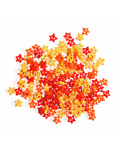 Craft Buttons - Orange and Yellow Stars (5g Pack)