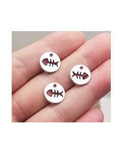 Fish Bone Charm x 3