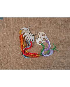 10 Wooden Floss Drops With Split Ring