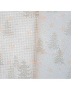 Fabric of the Month - November 24 - Golden Pine Trees - Aida