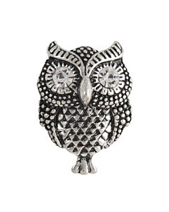 Metal Owl with Diamante Eyes