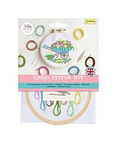 Simply Make Cross Stitch Kit - Gardening