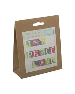 Trimits - Cross Stitch Kit - Joy, Peace & Love