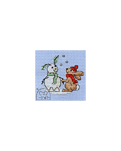 Mouseloft Snowbunny Cross Stitch Kit With Card And Envelope - H33stl