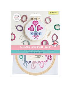 Simply Make Cross Stitch Kit - Heart Balloons