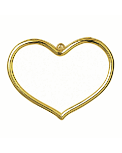 Plastic Heart Shaped Frame - Gold 