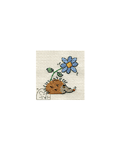 Mouseloft Hedgehog with Flower Cross Stitch Kit - 003-K01sml