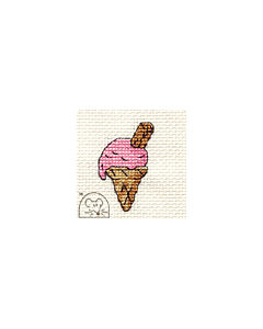 Mouseloft Pink Ice Cream Cross Stitch Kit - 004-L05stl