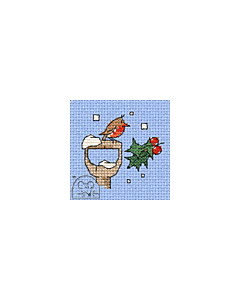 Mouseloft Little Winter Robin Cross Stitch Kit With Card And Envelope - J34stl