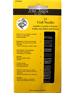 John James 33 Hand Craft Needles 