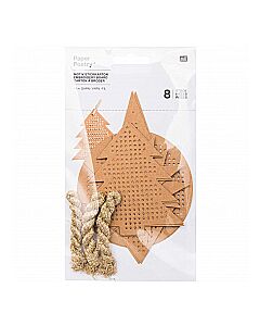 8 Rico Stitchable Christmas Shapes - Natural