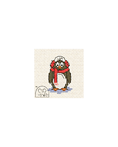 Mouseloft Cosy Penguin Cross Stitch Kit With Card And Envelope - L32stl