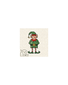 Mouseloft Christmas Elf Cross Stitch Kit With Card And Envelope - L33stl