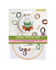 Simply Make Cross Stitch Kit - Pumpkin Spice Latte