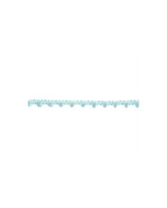 Light Blue Narrow Pom Pom Trim - 7mm W