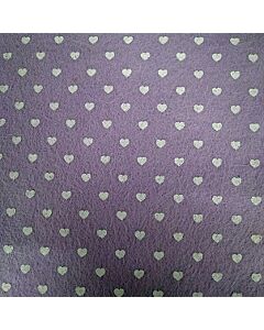 Lilac With White Hearts Felt Square