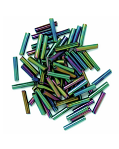 Trimits Long Bugle Beads Rainbow 15g Pack