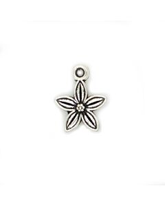 Silver Flower Charms - 4 Pack