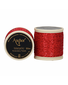 Anchor Metallic Thread - 318 - Red