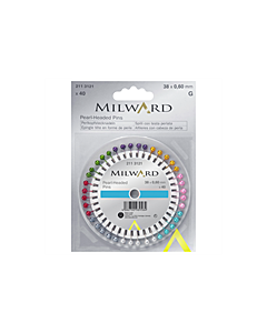 Milward Pearl Headed Pins - 38mm, 40 per Pack