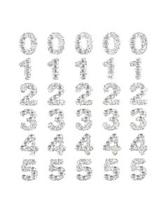 Diamante Number Pack. Pack of 55 - Stick On