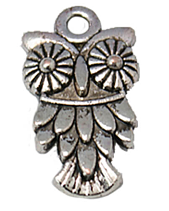  Owl Silver Tone Charms 3 Pack