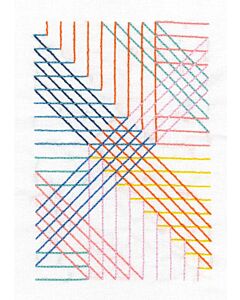 TB110 - Geometry Rules Parallel Lines Printed Embroidery Kit - 20% off RRP