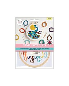 Simply Make Cross Stitch Kit - Peacock