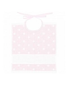 Rico Baby Tie on Bib -Pink/White (30 x 34cm)