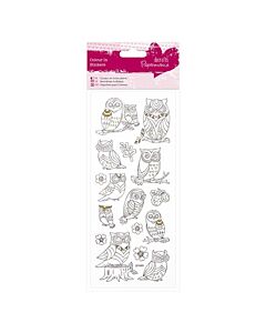 Docraft Papermania Colour In Stickers - Owl