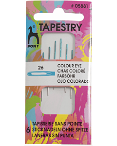 Pony Colour Eye Tapestry Needles Size 26