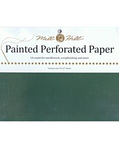 PP19 - Mill Hill Holly Green Perforated Paper