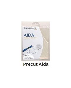 14 Count Aida Platinum 48 x 53cm (19 x 21in) - Precut with Free Pattern