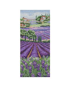Provence Lavender Scape Counted Cross Stitch Kit