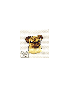 Mouseloft Pug Cross Stitch Kit - 004-M11stl