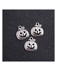 Pumpkin Silver Tone Charms 3 Pack
