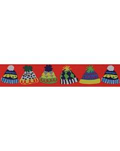 Bobble Hat Ribbon Red 25mm