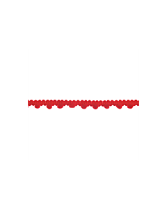 Red Narrow Pom Pom Trim - 7mm W