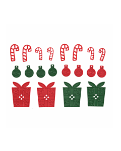 Christmas present and Candy Cane buttons