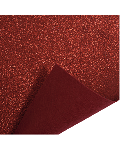 Red Glitter Felt 23cmx30cm/9x11in - 1 piece