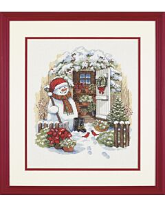 Dimensions Garden Shed Snowman - Cross Stitch Kit