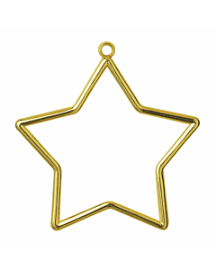 Plastic Star Shaped Frame - Gold 