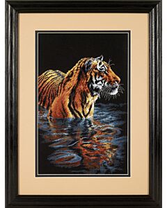  Counted Cross Stitch Kit: Tiger Chilling Out