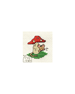 Mouseloft Tiny Toadstool MouseCross Stitch Kit - 00F-007itw
