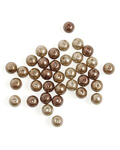 20cm x 6mm Glass Pearls: Gold Mix
