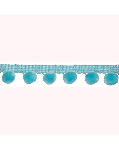 Pale Blue Pom Pom Trim 