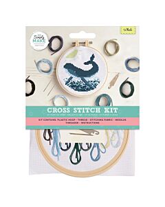 Simply Make Cross Stitch Kit - Whale