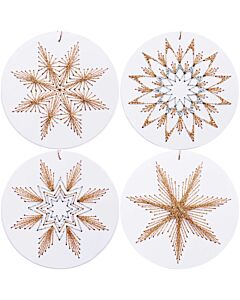 Rico White Stitchable Bauble With Yarn