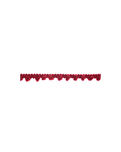 Wine Narrow Pom Pom Trim - 7mm W