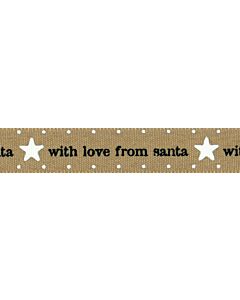 Jomil - 15mm With Love From Santa Ribbon - Oatmeal